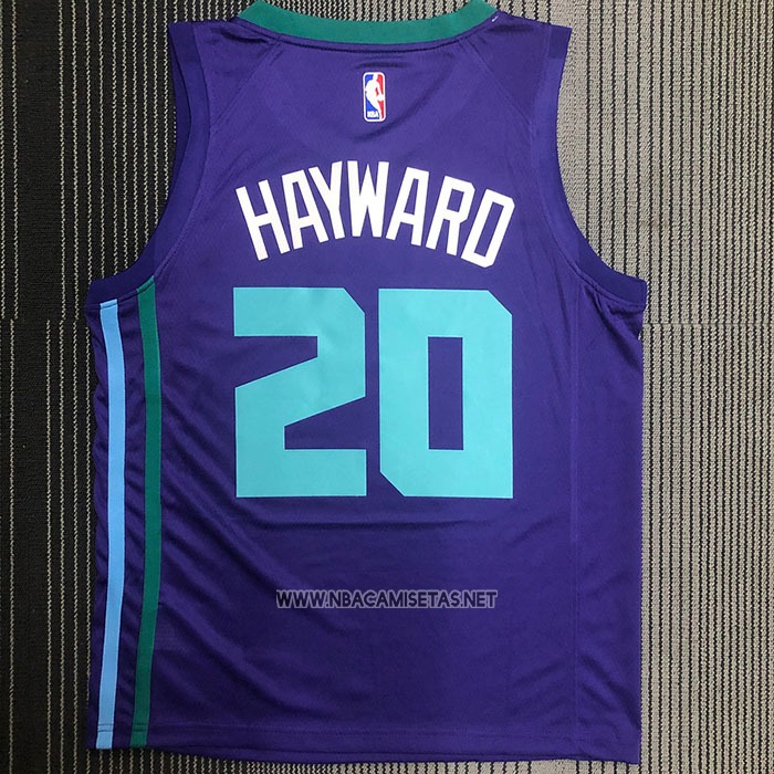 Camiseta Charlotte Hornets Gordon Hayward NO 20 Statement 2020-21 Violeta
